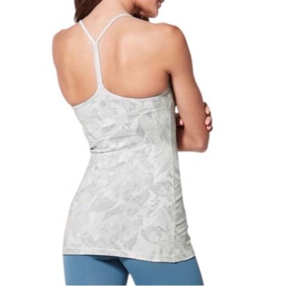 Lululemon Power Pose Tank Light Support For A/B Cup Jasmine White Multi /Alpine - Picture 2 of 14